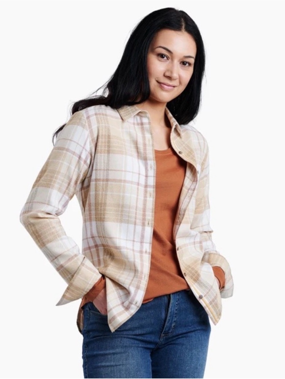 NWT Kuhl Kamila flannel button down, size S